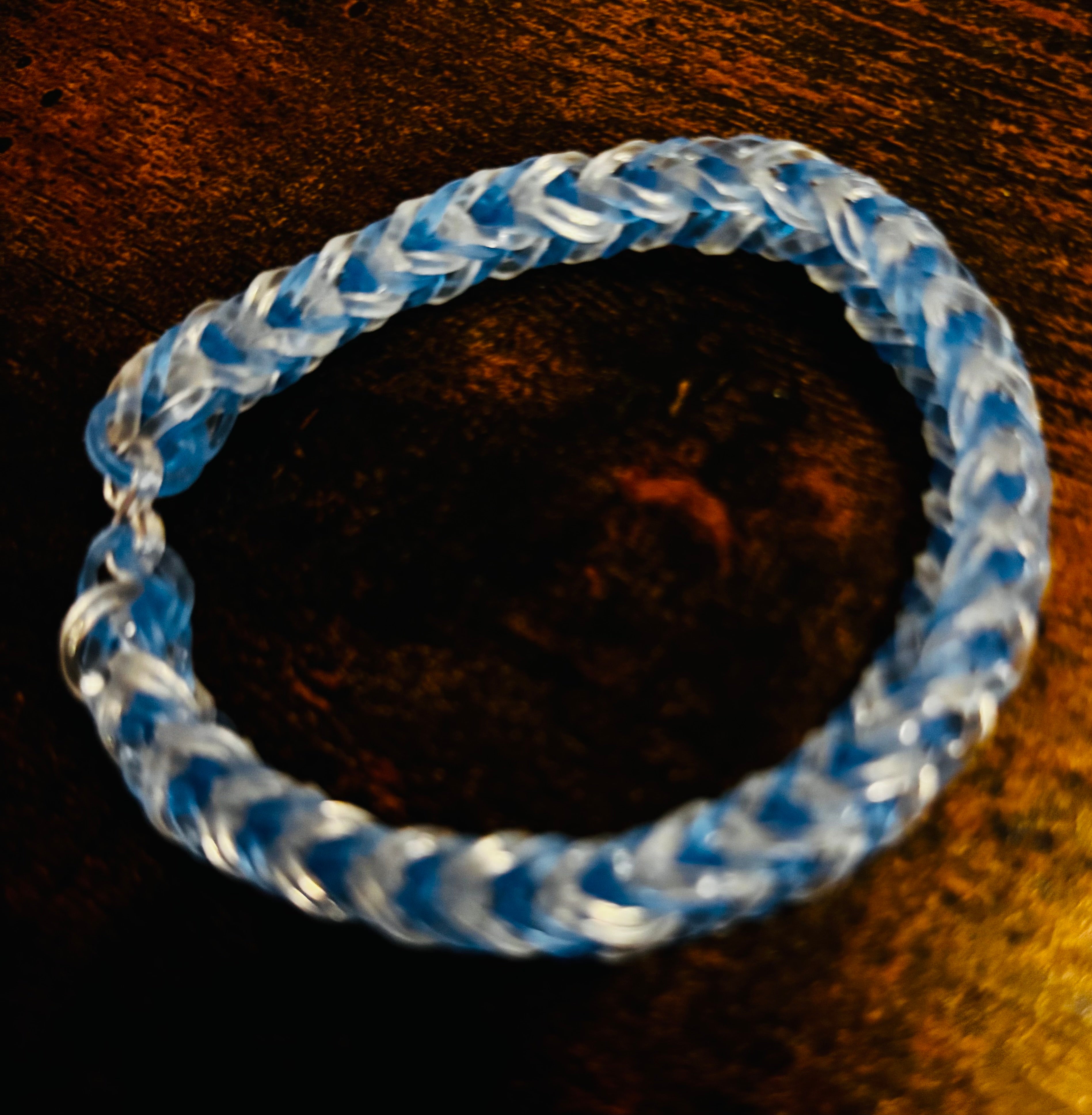 Blue Clear White Clear fishtail Bracelet