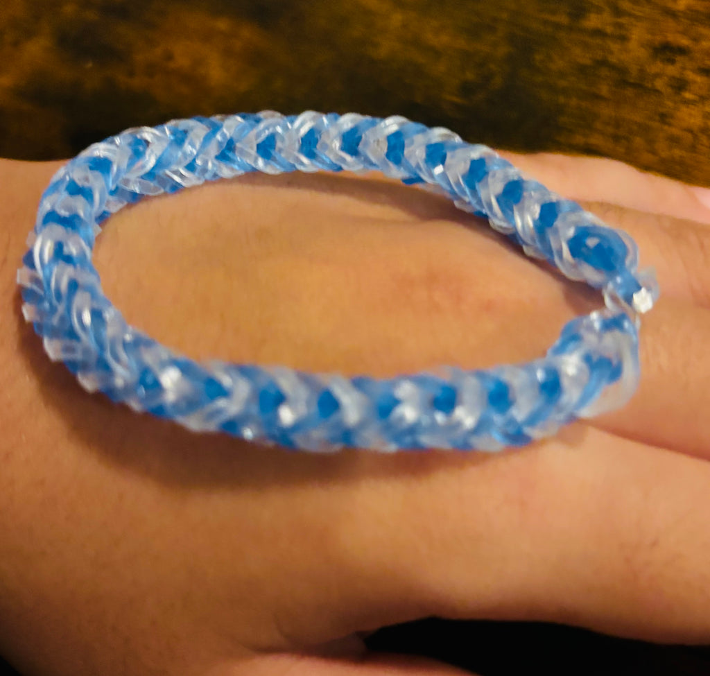 Blue Clear White Clear fishtail Bracelet