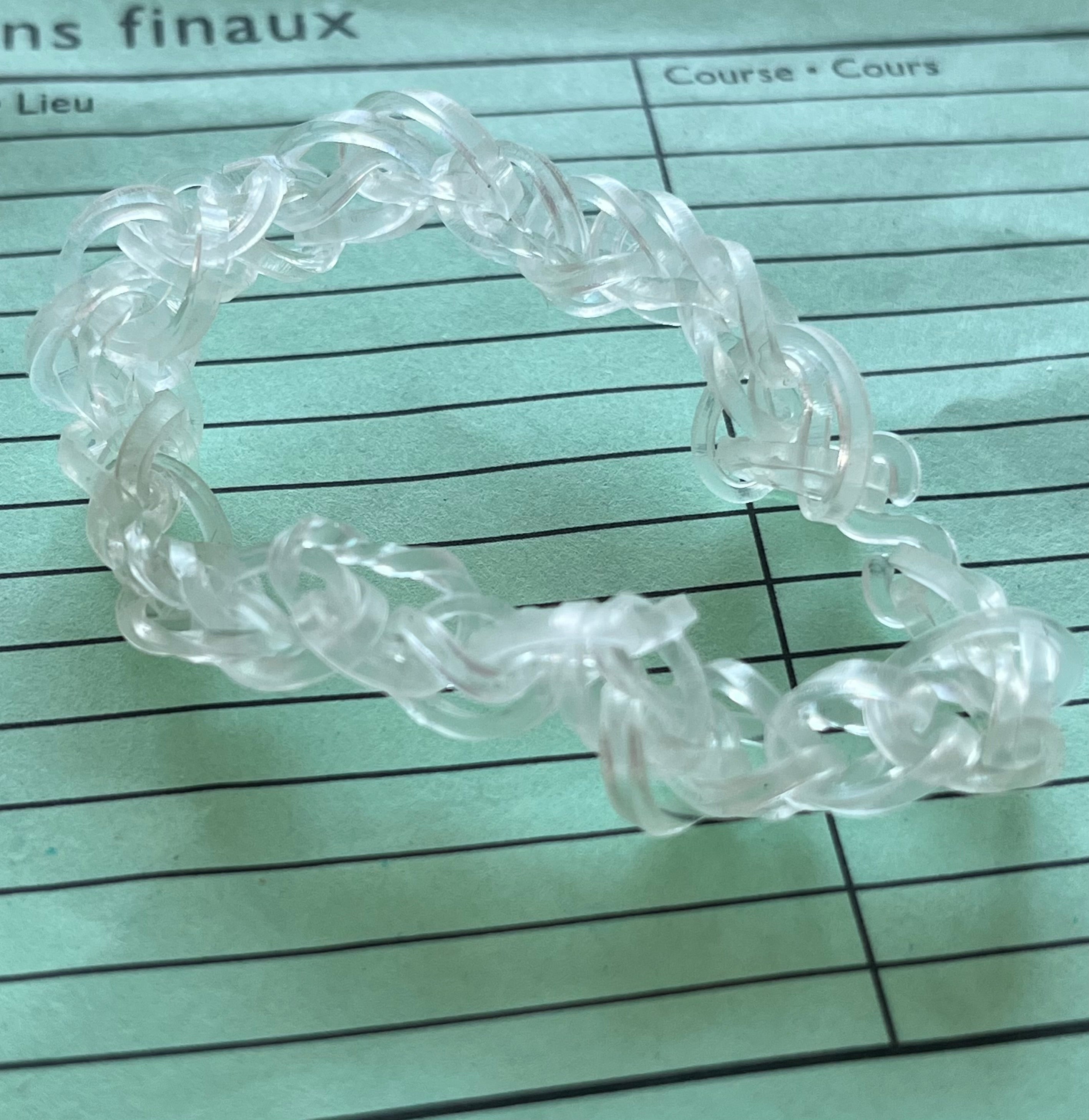 Transparent regular bracelet