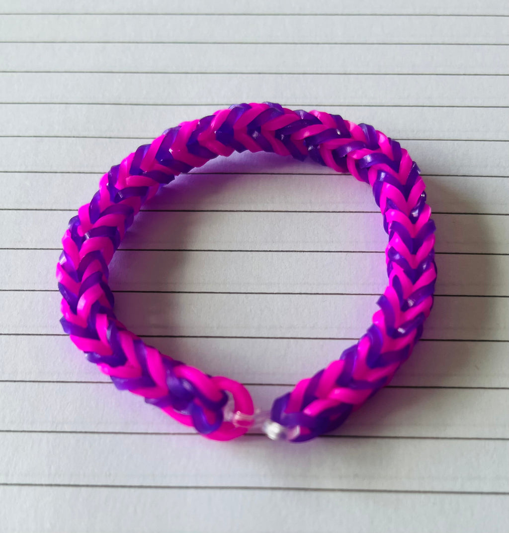 Pink and purple (pink shirt day special) Fishtail Bracelet